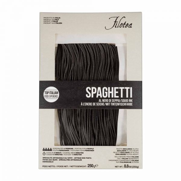 Pasta Filotea | schwarze Spaghetti Chitarra | 250g